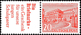 9507 R2+20 Pf., Berliner Bauten 1952, Waager. Zusammendruck, Postfrisch, Mi. 200.-, Katalog: W19 ** - Altri & Non Classificati