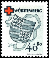 9570 10 Pfg - 40 Pfg. Rotes Kreuz, Postfrisch, Kompletter Satz Mit 4 Werten, Gepr. Schlegel BPP, Mi. 160.-, Katalog: 40/ - Autres & Non Classés