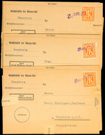 9580 "Bensheim", Violetter L1 Als Notstempel Auf Vier Ortsbriefen Des Amtsgericht Bensheim Aus 1945, Vollständiger Brief - Sonstige & Ohne Zuordnung