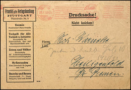 9581 1922, Württembergischen Maschinen-Postfreistempel STUTTGART 29.7.22 FRANCO 150 PF. Klar Auf Drucksachen-Umschlag Bi - Altri & Non Classificati