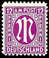 9597 12 Pfg Amerikanischer Druck Mit Plattenfehler III, Postfrisches Kabinettstück,, Katalog: 7III ** - Sonstige & Ohne Zuordnung