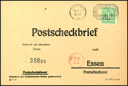 9642 5 Pfg. Dt. Druck Mit Postfreistempel "KREFELD 2 28.2.46" Ohne Wertziffer In Schwarz Als Portogerechte Einzelfrankat - Other & Unclassified