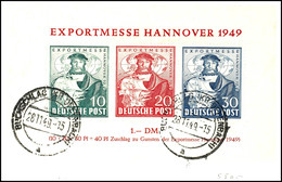 9864 Hannovermesse-Block Tadellos Auf Briefstück Mit Tagesstempel, Mi. 350,--, Katalog: Bl.1 BS - Other & Unclassified