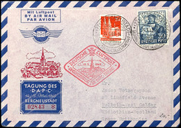 9871 30 Pfg Messe Hannover Und 25 Pfg Bauten Auf Umschlag Mit  Sonderstempel Anlässlich Der Tagung Des DAPC Am 14.5.49,  - Other & Unclassified