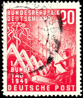 9887 20 Pfg. Bundestag Mit Dem Plattenfehler "Strich Im T" Prachtstück, Mi. Ohne Preis, Katalog: 112II O - Other & Unclassified
