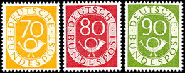 9909 2 Pfg Bis 90 Pfg Posthorn, Kpl. Satz Zu 16 Werten, Tadellos Postfrisch, Mi. 2.200.-, Katalog: 123/38 ** - Sonstige & Ohne Zuordnung