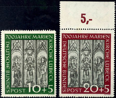 9915 10 Pfg Und 20 Pfg Marienkirche, Tadellos Postfrisch, Gepr. Schlegel A. BPP, Mi. 220.-, Katalog: 139/40 ** - Altri & Non Classificati