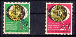 9922 10 Pfg Und 20 Pfg Nationale Briefmarken Ausstellung, Tadellos Gestempelt, Mi. 110.-, Katalog: 141/42 O - Autres & Non Classés