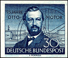 9932 30 Pfg Ottomotor Als Ungezähnter Probedruck Auf Gelbem Papier Ohne Wasserzeichen, Tadellos Postfrisch, Selten, Nur  - Autres & Non Classés