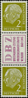 10080 2+R3+2 Pf., Heuss 1955, Senkr. Zusammendruck, Postfrisch, Mi. 120.-, Katalog: S14 ** - Se-Tenant