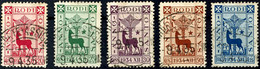 10093 20 C. Bis 1,25 Lire Heiliges Jahr 1934, Sauber Gestempelt, Pracht, Mi. 122.-, Katalog: 168/72 O - Autres & Non Classés