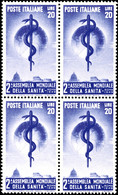 10228 20 L. Weltgesundheitskongress, Postfrischer 4er-Block, Mi. 200,-, Katalog: 780 ** - Sonstige & Ohne Zuordnung