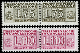 10251 40 L. - 110 L. Gebührenmarke Für Paketzustellung, Tadellos Postfrisch, Mi. 950.-, Katalog: 5/8 ** - Non Classés