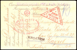 10492 1914/18,  Karte Eines Kroatischen, Feldwebels Aus Italienischer Kriegsgefangenschaft In Assineva Nach Zagreb Mit I - Kroatien