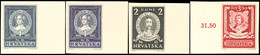 10516 Berühmte Kroaten, 4 Farbproben A. Gummiertem Papier, Postfrisch, Katalog: 103/05Pr. ** - Croatie