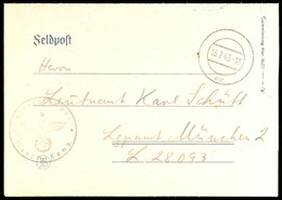 10541 1943, Feldpostbrief Eines Deutschen Oberleutnants Der Feldpost-Nr. 06694 D = 4 Kp. Gven.Rgt. 383 (Kroatien) Mit St - Kroatien