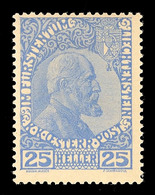 10575 25 H. Mittelultramarin, Normales Papier, Ungebraucht Mit Originalgummierung Und Falzspuren, Mi. 400.- Für *, Katal - Liechtenstein