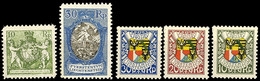 10580 10 Rp. Und 30 Rp. Freimarken Sowie 87. Geburtstag, Tadellos Ungebr., Katalog: 63/64,75/7 * - Liechtenstein