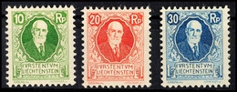 10584 10 Rp. - 30 Rp. Geburtstag Fürst Johann II, Tadellos Ungebraucht, Mi. Für ** 220.-, Katalog: 72/74 * - Liechtenstein