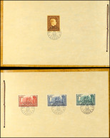 10598 20 Bis 40 Rp. Huldigung Und 5 Fr. Fürst Franz Josef II. (Nr. 185) Im Geschenkheft Mit Ersttagssonderstpl., Mi. 600 - Liechtenstein