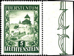 10604 1962, Burg Von Vaduz Mit Rechtem Bogenrand, Tadellos Postfrisch, Kabinett, Mi. 280.-, Katalog: 309 ** - Liechtenstein