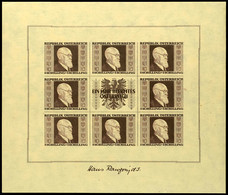 10665 1946, Renner - Kleinbogen, Postfrisch, Teils Leichte Randknitter, Mi. 2.600.-, Katalog: 772/75BKLB ** - Altri & Non Classificati