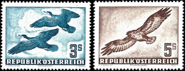 10670 1953, 1 - 10 S. Vögel, 4 Werte Komplett, Postfrisch, Unsigniert, Leichter Herstellungsbedingter Kalanderbug Bei De - Autres & Non Classés