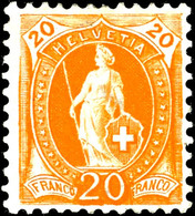 10733 20 C. Orange, Gez. 11 3/4 : 11 1/4, Ungebr. Mit Teilgummi, Tadellos, Fotobefund Marchand, Mi. 800.-, Katalog: 58Xc - Altri & Non Classificati