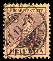 10750 3 C. Pro Juventute 1917, Tadellos Gestempelt, Gepr. Abt BPP, Mi. 70.-, Katalog: 133 O - Autres & Non Classés