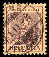 10750 3 C. Pro Juventute 1917, Tadellos Gestempelt, Gepr. Abt BPP, Mi. 70.-, Katalog: 133 O - Other & Unclassified