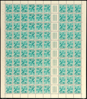 10833 5 Rp. Landschaften 1937, Zwischensteg Mit 3 Kreuzreihen, Postfrisch, Mittig Waager. Gefaltet, Mi. 400,-, Katalog:  - Booklets