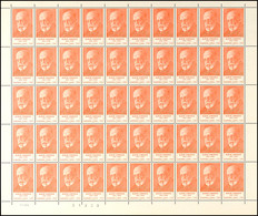 10878 1966, Probedrucke Alois Jirasek (1851-1930) In Schwarz Bzw. Rot, In Bogen Zu Je 50 Marken, Mit Druckdatum 6.IV.66  - Sonstige & Ohne Zuordnung