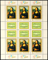 10887 4 Forint "Mona Lisa", Kleinbogen Zu 6 Werten Mit Zierfeld, Tadellos Postfrisch, Mi. 100.-, Katalog: 2940A Klbg. ** - Altri & Non Classificati