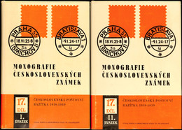 10956 CSSR 1988 :  Monografie Ceskosl. ZNAMEK, Stempel Von  1919 - 1939, Zwei Handbücher Mit über 1.100 Seiten, Allumfas - Sonstige & Ohne Zuordnung