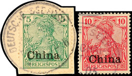 11282 DEUTSCHE SEEPOST, 7 Werte Gestempelt Mit Teils Versch. Typen, Katalog: 3II,16/ O/BS - Deutsche Post In China