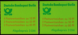 11880 1989, Sehenswürdigkeiten, Heftchen MH 14 Und H-Blatt, Berliner Stempel, Mi. 140.-, Katalog: MH 14 O - Other & Unclassified