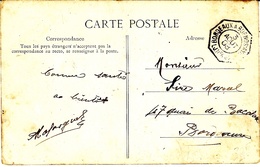 1908- C P A De Kati ( Soudan ) Affr. 10 C Semeuse Oblit. BORDEAUX A BUENOS AIRES 1°  L.K. N°4 - Correo Marítimo