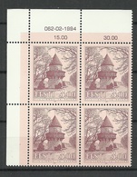 Estland Estonia 1994 Michel 224 Mittelalterlicher Burg Middle Age Castle Kida Kiiu As 4-Block MNH - Schlösser U. Burgen