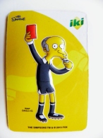 Magnet From Lithuania IKI Market The Simpsons Animation 2015 Sport Football Red Card - Sports