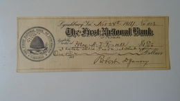 P1009.13  CHECK - The First National Bank  Of LYNCHBURG  -Virginia - $1.50 - 1914 - Estados Unidos