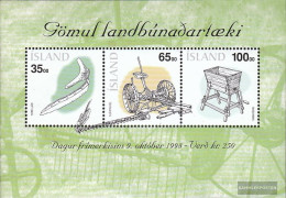 Iceland Block22 (complete Issue) Unmounted Mint / Never Hinged 1998 Agricultural Devices - Blokken & Velletjes