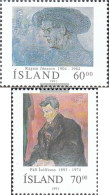 Iceland 751-752 (complete Issue) Unmounted Mint / Never Hinged 1991 Personalities - Unused Stamps