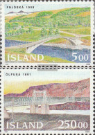 Iceland 768-769 (complete Issue) Unmounted Mint / Never Hinged 1992 Bridges - Unused Stamps