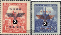 Bohemia And Moravia 83-84 (complete Issue) Unmounted Mint / Never Hinged 1942 Protectorate - Unused Stamps