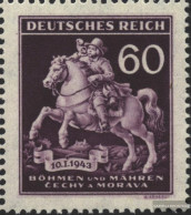 Bohemia And Moravia 113VI (complete Issue) Point About The I In Date (Field 8) Unmounted Mint / Never Hinged 1943 Bohemi - Ungebraucht