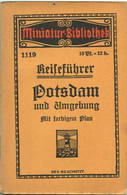 Miniatur-Bibliothek Nr. 1119 - Reiseführer Potsdam Und Umgebung Mit Farbigem Plan - 8cm X 12cm - 56 Seiten Ca. 1910 - Ve - Other & Unclassified