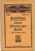 Miniatur-Bibliothek Nr. 1124 - Reiseführer Südliche Lüneburger Heide Mit Farbigem Plan - 8cm X 12cm - 46 Seiten Ca. 1910 - Sonstige & Ohne Zuordnung