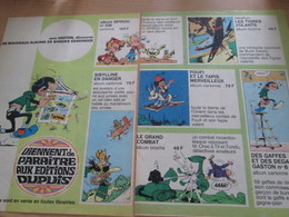 CLI518 : Pour Fans De GASTON LAGAFFE : Dble Page PUB A4 Tirée De Spirou Années 60/70 Dessin Non Repris Dans Les Albums - Gaston