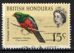 HONDURAS BRITANNICO - 1962 - UCCELLO: TROGON MASSENA - USATO - British Honduras (...-1970)