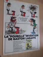 CLI518 : Pour Fans De GASTON LAGAFFE :  Page PUB A4 Tirée De Spirou Années 60/70 Dessin Non Repris Dans Les Albums - Gaston